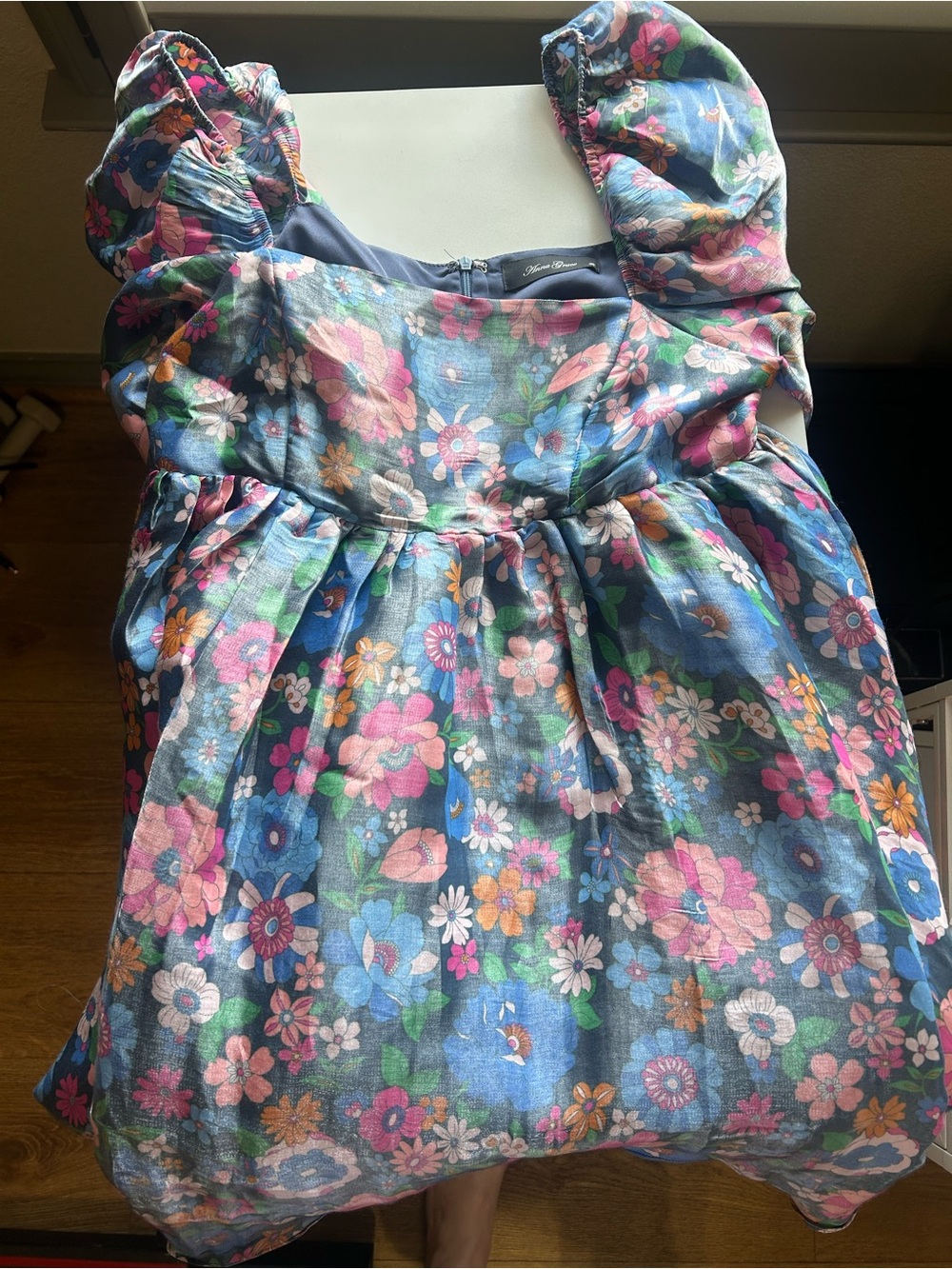 Anna Grace Floral Sundress in Blue, Pink, Green, and Orange